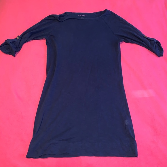 NWOT Lilly Pulitzer Basic Navy Blue Dress - Picture 3 of 5